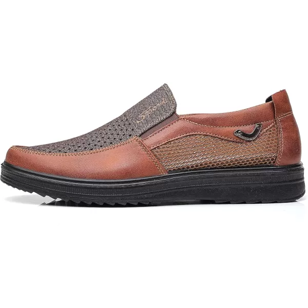 COSIDRAM Mens Loafer Casual Shoes Comfort Lightweight Driving Travel Walking Shoes for Adult MaleEBrown