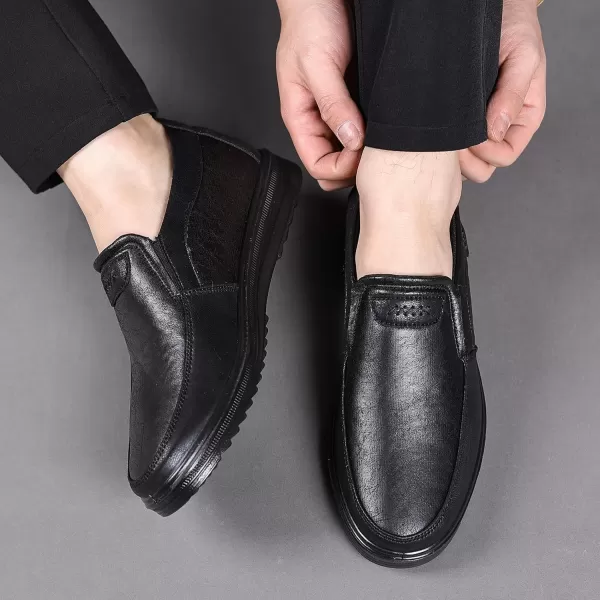 COSIDRAM Mens Loafers Casual Shoes Slip on Comfort Soft Breathable Daily Flats Non Slip Driving ShoesABlack
