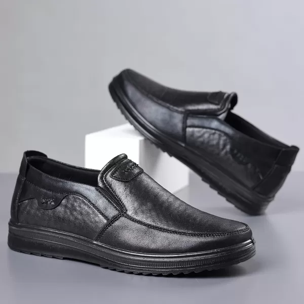 COSIDRAM Mens Loafers Casual Shoes Slip on Comfort Soft Breathable Daily Flats Non Slip Driving ShoesABlack