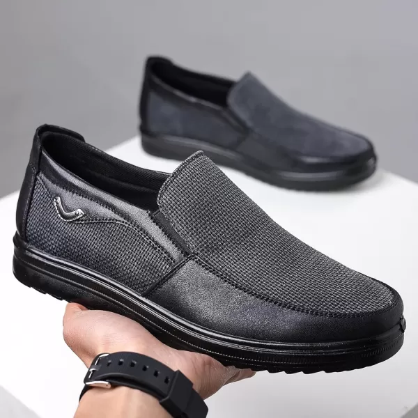 COSIDRAM Mens Loafers Casual Slip On Shoes Breathable Comfort Lightweight Walking Shoes Non SlipABlack