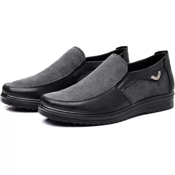 COSIDRAM Mens Loafers Casual Slip On Shoes Breathable Comfort Lightweight Walking Shoes Non SlipABlack