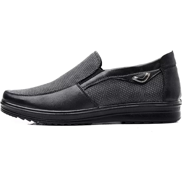 COSIDRAM Mens Loafers Casual Slip On Shoes Breathable Comfort Lightweight Walking Shoes Non SlipABlack