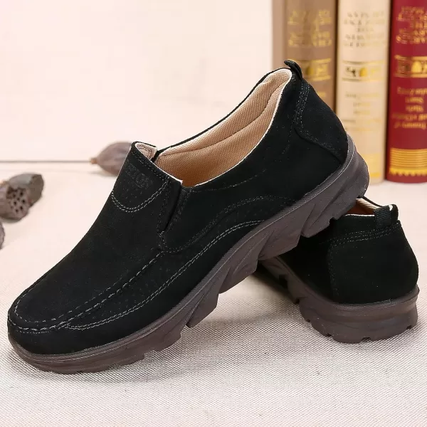 COSIDRAM Mens Slip on Loafers Shoes Breathable Lightweight Casual Comfortable Shoes for MaleABlack