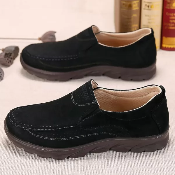 COSIDRAM Mens Slip on Loafers Shoes Breathable Lightweight Casual Comfortable Shoes for MaleABlack