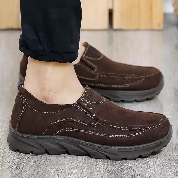 COSIDRAM Mens Slip on Loafers Shoes Breathable Lightweight Casual Comfortable Shoes for MaleACoffee