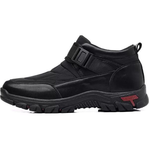 COSIDRAM Mens Snow Boots Outdoor Winter Warm Hiking Ankle Boots Anti Slip Insulated Work ShoesABlack