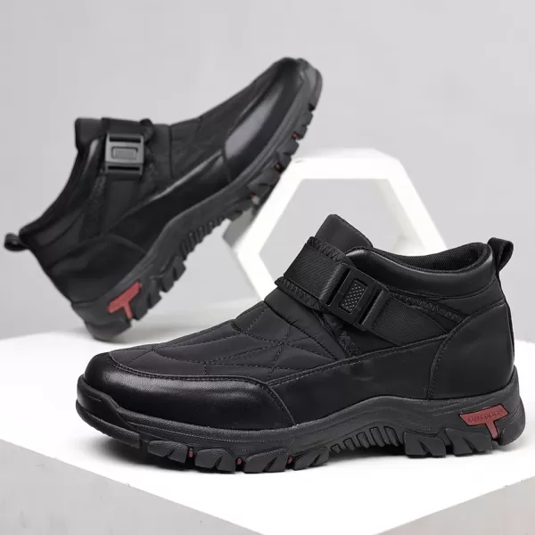 COSIDRAM Mens Snow Boots Outdoor Winter Warm Hiking Ankle Boots Anti Slip Insulated Work ShoesABlack