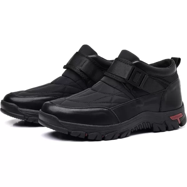 COSIDRAM Mens Snow Boots Outdoor Winter Warm Hiking Ankle Boots Anti Slip Insulated Work ShoesABlack