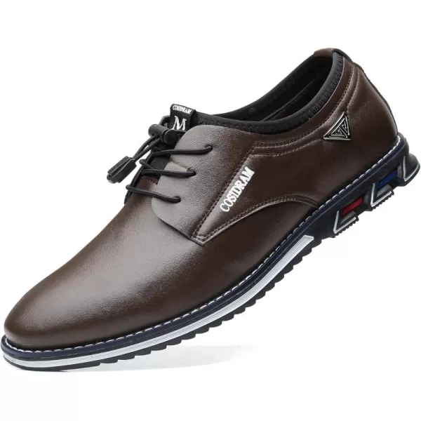 COSIDRAM Mens Casual Shoes Business Slipon Shoes Comfort Fashion Office Shoes for MaleABrown