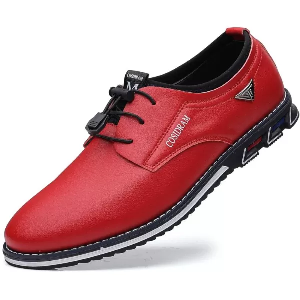 COSIDRAM Mens Casual Shoes Business Slipon Shoes Comfort Fashion Office Shoes for MaleARed