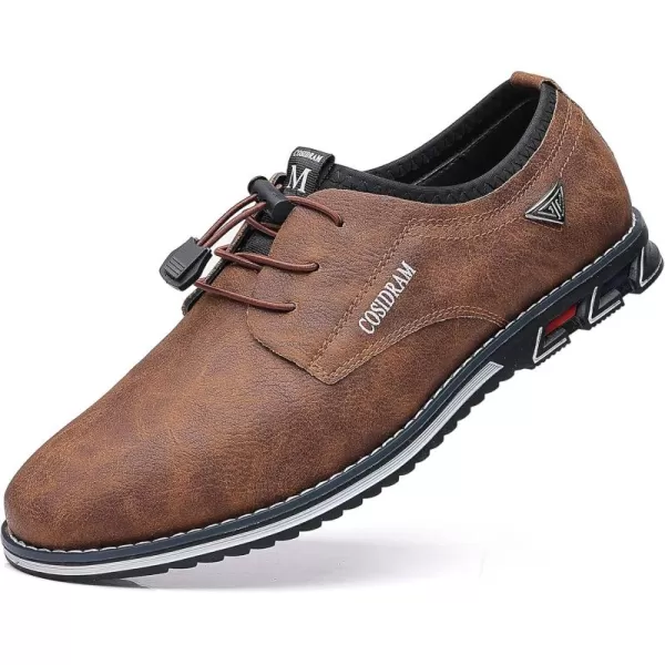 COSIDRAM Mens Casual Shoes Business Slipon Shoes Comfort Fashion Office Shoes for MaleATaupe