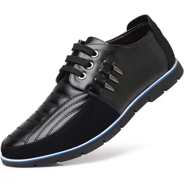 COSIDRAM Mens Casual Shoes Sneakers Loafers Comfort Walking Shoes for Male Business Work Office DressLace UpBlack