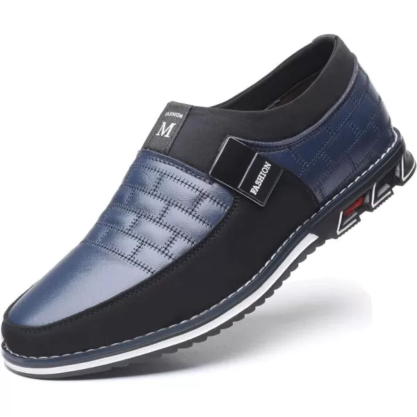 COSIDRAM Mens Casual Shoes Sneakers Loafers Comfort Walking Shoes for Male Business Work Office DressSlip onBlue