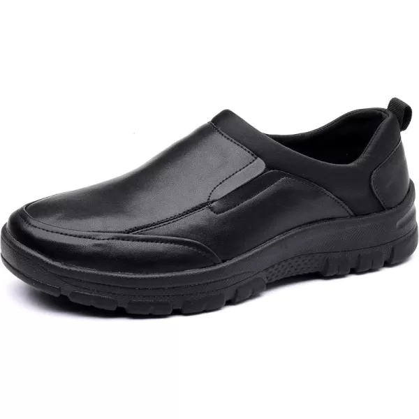 COSIDRAM Mens Slip on Loafers Casual Shoes Comfort Soft Daily Flats Non Slip Walking Driving ShoesBBlack