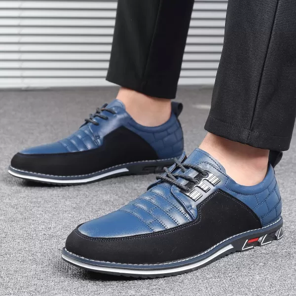COSIDRAM Men Casual Shoes Fashion Business Luxury Dress Shoes Office Loafers Flats Sneakers for MaleABlue