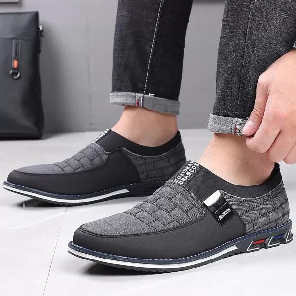 COSIDRAM Men Casual Shoes Fashion Business Luxury Dress Shoes Office Loafers Flats Sneakers for MaleBGrey