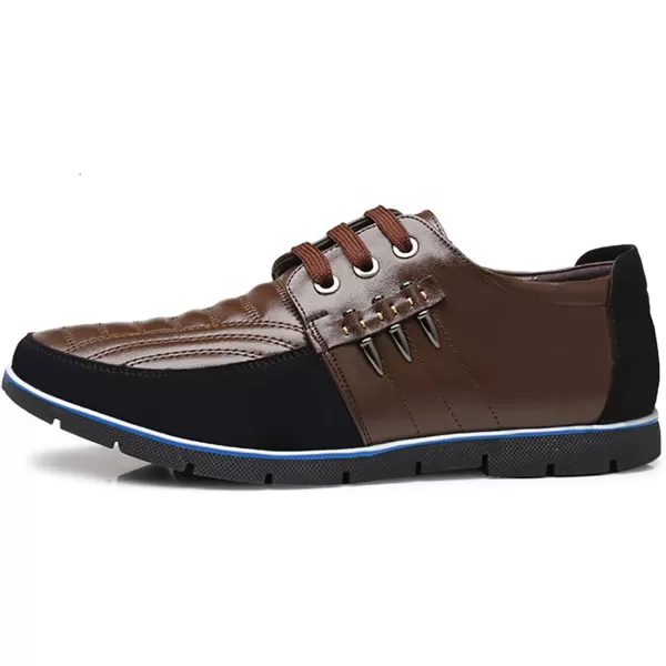 COSIDRAM Mens Casual Shoes Sneakers Loafers Comfort Walking Shoes for Male Business Work Office DressLace UpBrown