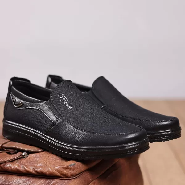 COSIDRAM Mens Loafer Casual Shoes Comfort Lightweight Driving Travel Walking Shoes for Adult MaleABlack