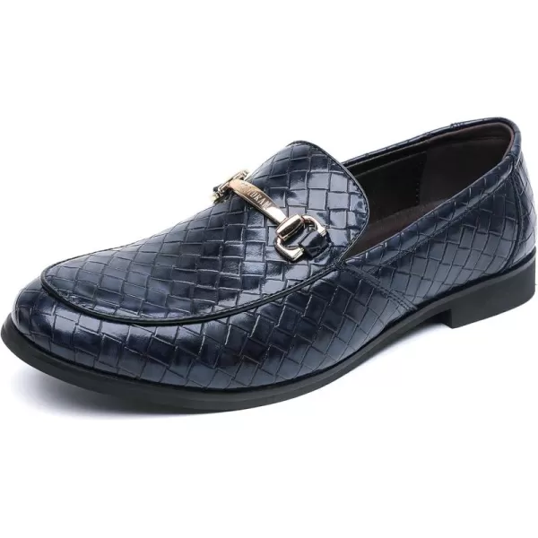 COSIDRAM Mens Loafers Dress Shoes Slipon Classic Formal Business Moccasins for MaleABlue