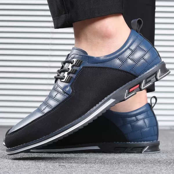 imageCOSIDRAM Men Casual Shoes Fashion Business Luxury Dress Shoes Office Loafers Flats Sneakers for MaleABlue