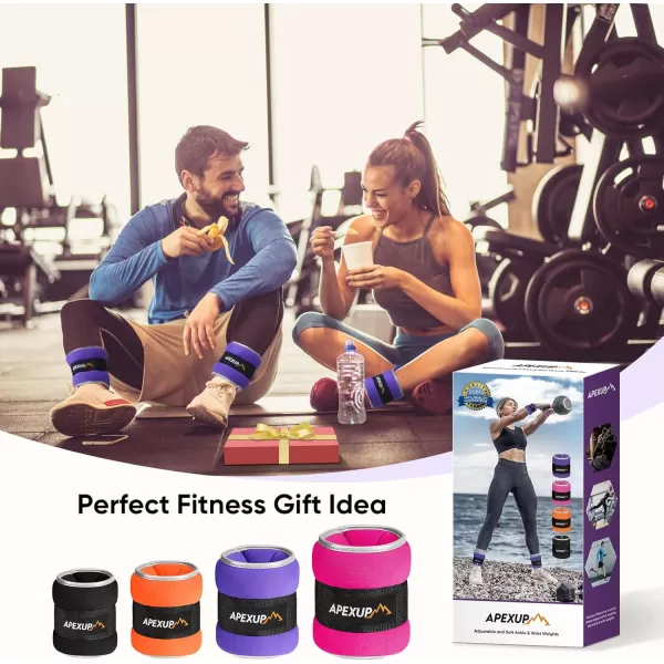 APEXUP Ankle Weights Sets for Men Women Kids Soft Breathable Leg Arm Wrist Weight for Training Yoga Workout WalkingPurple