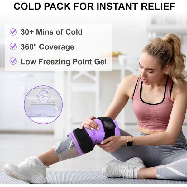 APEXUP Ice Pack for Knee Pain Relief Reusable Knee Ice Pack Wrap After Surgery Flexible Gel Cold Pack for Injuries Pain Relief for Knee Back Shoulder Elbow Ankle and Leg PurplePurple