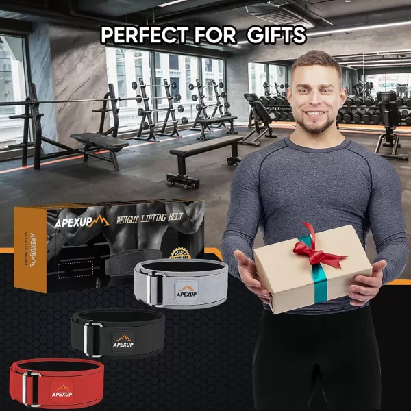 APEXUP Weight Lifting Belt 4 Inch Quick Locking Gym Belt Fitness Weightlifting Belt for for Squats Weightlifting and Strength TrainingBlack