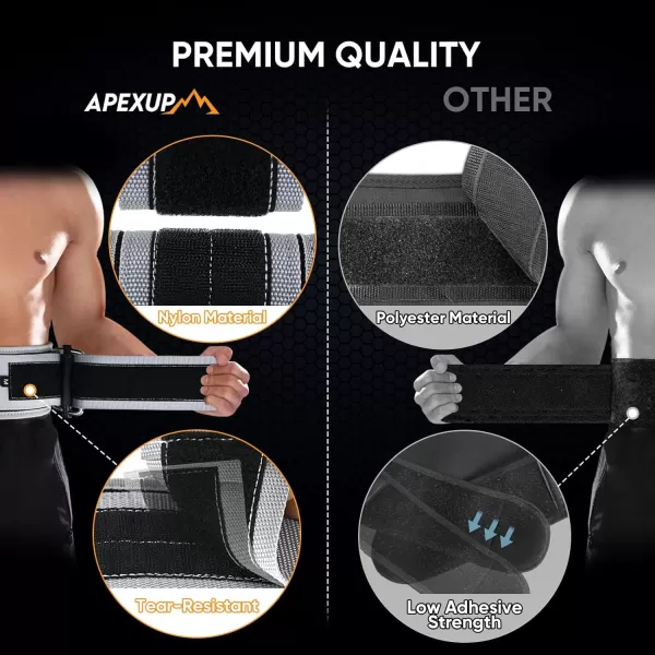 APEXUP Weight Lifting Belt 4 Inch Quick Locking Gym Belt Fitness Weightlifting Belt for for Squats Weightlifting and Strength TrainingGrey