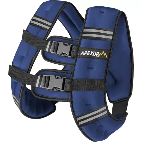 APEXUP Weighted Vest Men 5lbs10lbs15lbs20lbs25lbs30lbs Weights with Reflective Stripe Weighted vest for Women Workout Equipment for Strength Training RunningBlue
