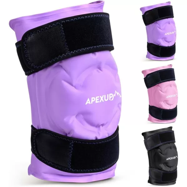 APEXUP Ice Pack for Knee Pain Relief Reusable Knee Ice Pack Wrap After Surgery Flexible Gel Cold Pack for Injuries Pain Relief for Knee Back Shoulder Elbow Ankle and Leg PurplePurple