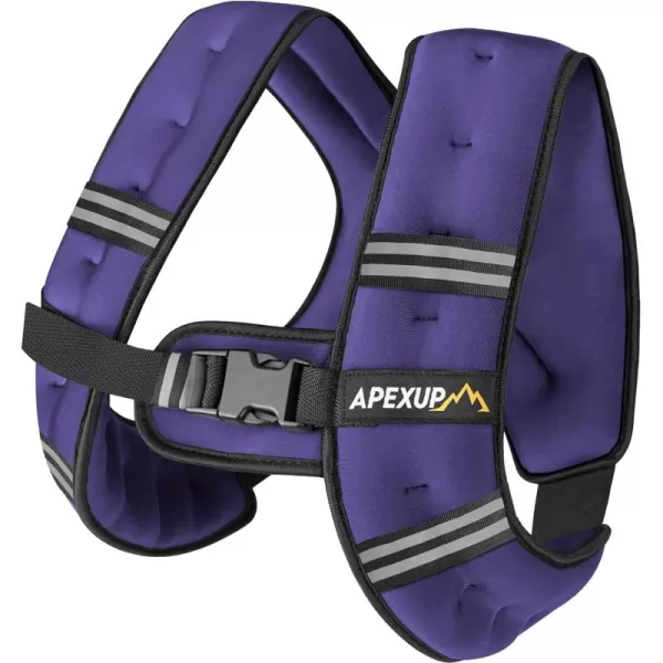APEXUP Weighted Vest Men 5lbs10lbs15lbs20lbs25lbs30lbs Weights with Reflective Stripe Weighted vest for Women Workout Equipment for Strength Training RunningPurple