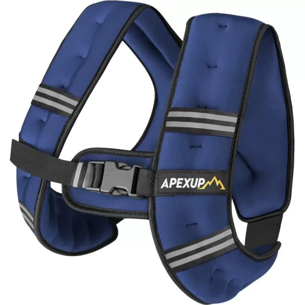 APEXUP Weighted Vest Men 5lbs10lbs15lbs20lbs25lbs30lbs Weights with Reflective Stripe Weighted vest for Women Workout Equipment for Strength Training RunningBlue