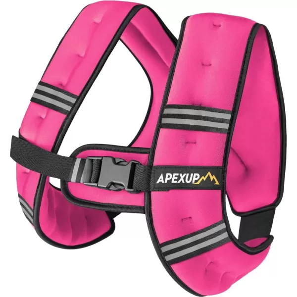 APEXUP Weighted Vest Men 5lbs10lbs15lbs20lbs25lbs30lbs Weights with Reflective Stripe Weighted vest for Women Workout Equipment for Strength Training RunningPink