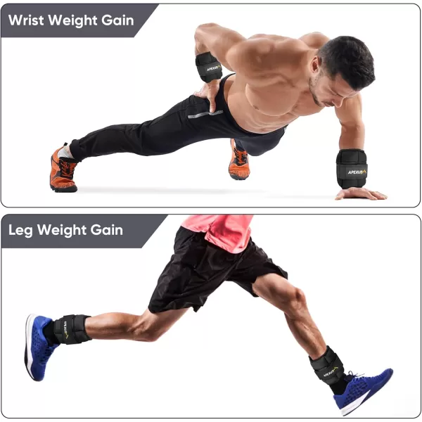 APEXUP 10lbsPair Adjustable Ankle Weights for Women and Men Modularized Leg Weight Straps for Yoga Walking Running Aerobics GymBlack