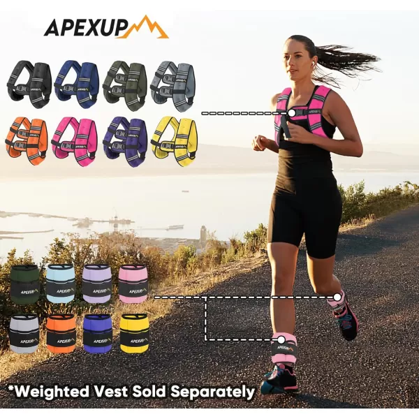 APEXUP 10lbsPair Adjustable Ankle Weights for Women and Men Modularized Leg Weight Straps for Yoga Walking Running Aerobics GymPastel Blue
