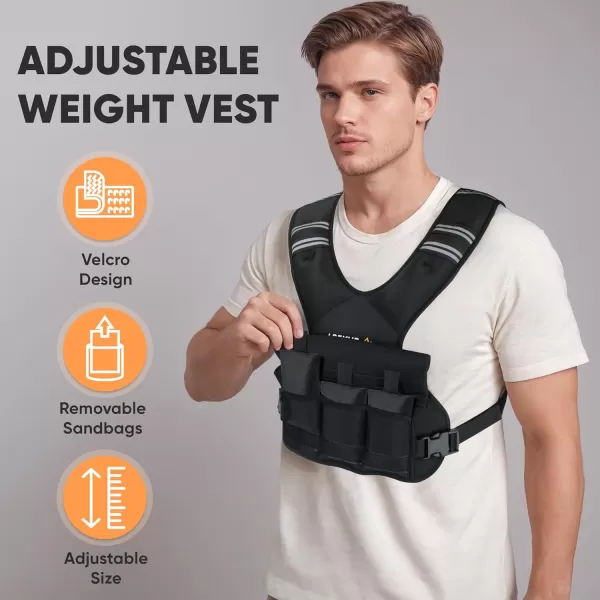 APEXUP Adjustable Weighted Vest 410lb1218lb2032lb Vest with 6 Ironsand Weights and Large Pocket Weight Vest for Men and Women Strength Training Running Fitness Walking1218lbs