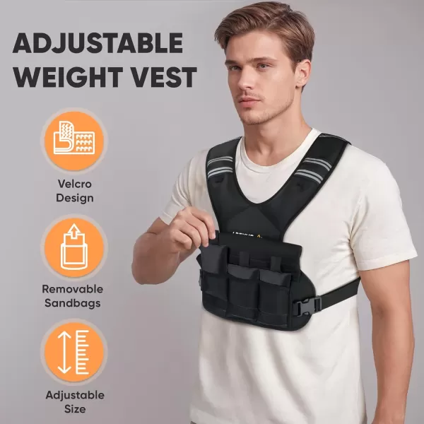 APEXUP Adjustable Weighted Vest 410lb1218lb2032lb Vest with 6 Ironsand Weights and Large Pocket Weight Vest for Men and Women Strength Training Running Fitness Walking410lbs