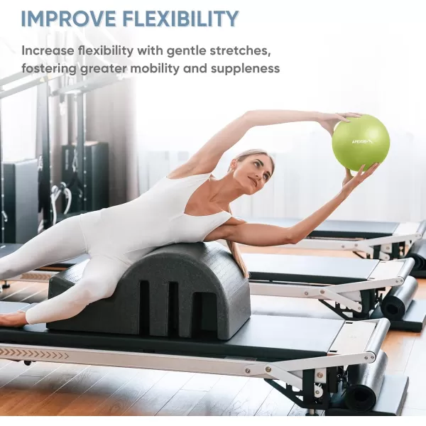 APEXUP Pilates Ball 9 Inch Small Exercise Ball Mini Core Ball Yoga Ball for Pilates Stability Workout Core Training Fitness Barre Physical Therapy BalanceGreen