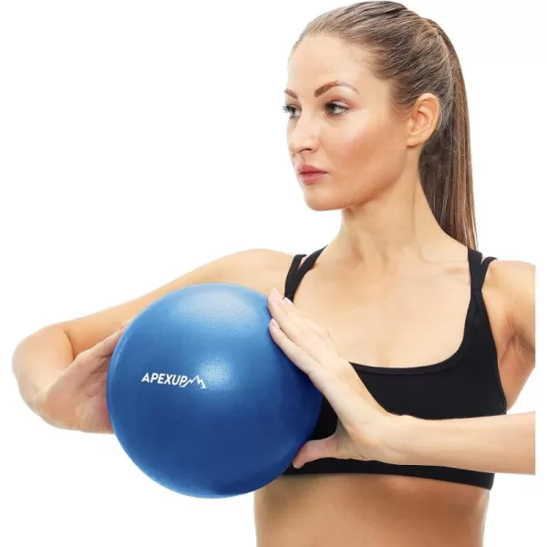 APEXUP Pilates Ball 9 Inch Small Exercise Ball Mini Core Ball Yoga Ball for Pilates Stability Workout Core Training Fitness Barre Physical Therapy BalanceBlue