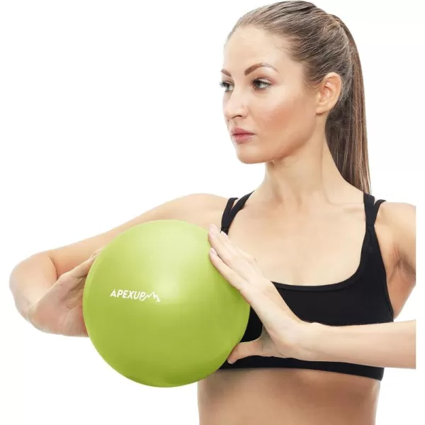 APEXUP Pilates Ball 9 Inch Small Exercise Ball Mini Core Ball Yoga Ball for Pilates Stability Workout Core Training Fitness Barre Physical Therapy BalanceGreen