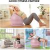 imageAPEXUP Yoga Ball Chair Exercise Ball Chair with Base for Office Anti Slip Stability Ball Fitness Ball Seat Home Gym Workout Ball Balance Ball with Pump Blue XLPink