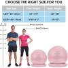 imageAPEXUP Yoga Ball Chair Exercise Ball Chair with Base for Office Anti Slip Stability Ball Fitness Ball Seat Home Gym Workout Ball Balance Ball with Pump Blue XLPink