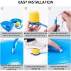 imageAPEXUP Yoga Ball Chair Exercise Ball Chair with Base for Office Anti Slip Stability Ball Fitness Ball Seat Home Gym Workout Ball Balance Ball with Pump Blue XLBlue
