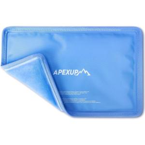 imageAPEXUP Gel Ice Packs for Injuries Reusable Soft Flexible Ice Packs for Injuries Double Sided Cold Packs for Injuries Ice Pack for Knee Shoulder Back Hip Leg Arm Black S 2PKBlue