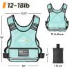 imageAPEXUP Adjustable Weighted Vest 410lb1218lb2032lb Vest with 6 Ironsand Weights and Large Pocket Weight Vest for Men Women Strength Training Running WalkingPastel Blue
