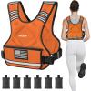 imageAPEXUP Adjustable Weighted Vest 410lb1218lb2032lb Vest with 6 Ironsand Weights and Large Pocket Weight Vest for Men Women Strength Training Running WalkingOrange