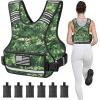 imageAPEXUP Adjustable Weighted Vest 410lb1218lb2032lb Vest with 6 Ironsand Weights and Large Pocket Weight Vest for Men Women Strength Training Running WalkingGreen Digi Camo