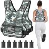 imageAPEXUP Adjustable Weighted Vest 410lb1218lb2032lb Vest with 6 Ironsand Weights and Large Pocket Weight Vest for Men Women Strength Training Running WalkingGrey Camo