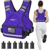 imageAPEXUP Adjustable Weighted Vest 410lb1218lb2032lb Vest with 6 Ironsand Weights and Large Pocket Weight Vest for Men Women Strength Training Running WalkingPurple