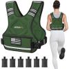 imageAPEXUP Adjustable Weighted Vest 410lb1218lb2032lb Vest with 6 Ironsand Weights and Large Pocket Weight Vest for Men Women Strength Training Running WalkingGreen